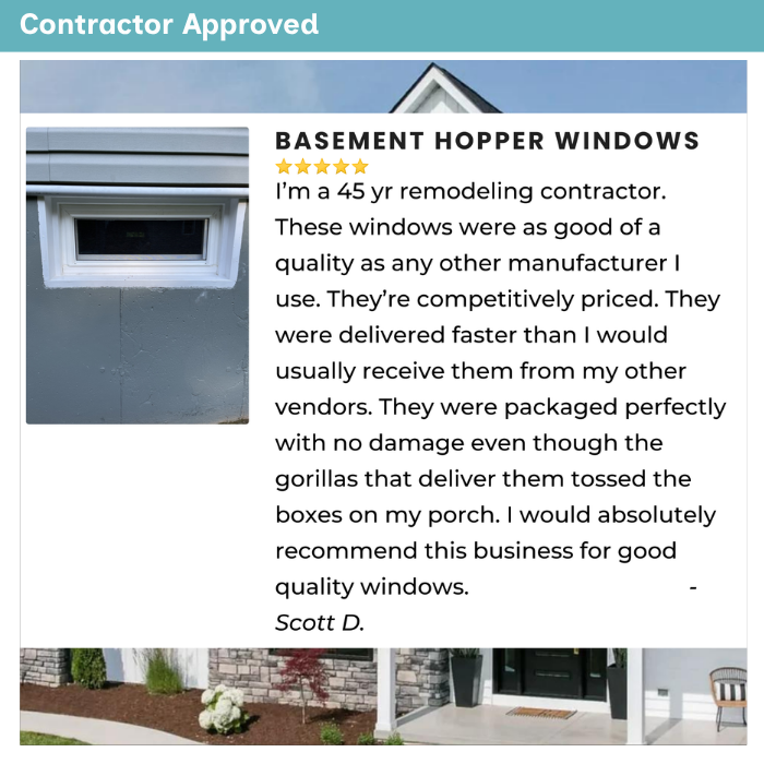 Basement Hopper Window